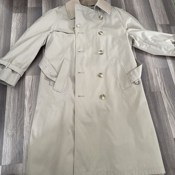 Vintage Brooks Brothers Mens Sz 36 Short Tan Over Coat Dacron Polyester DuPont - Picture 9 of 12